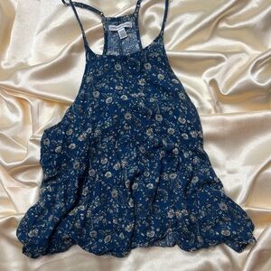 American Eagle Outfitters Navy Floral Racerback Cami